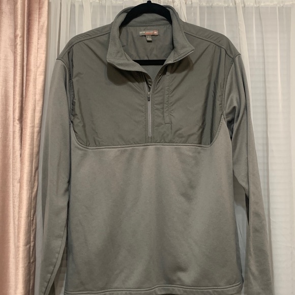 Peter Millar Crown Sport Gray Pull over zip size Large